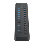 ORICO CT2U3-13AB Strisce in plastica 13 porte HUB USB 3.0 con interruttori individuali, AU Plug, EU Plug, UK Plug, US Plug
