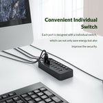 ORICO CT2U3-13AB Strisce in plastica 13 porte HUB USB 3.0 con interruttori individuali, AU Plug, EU Plug, UK Plug, US Plug