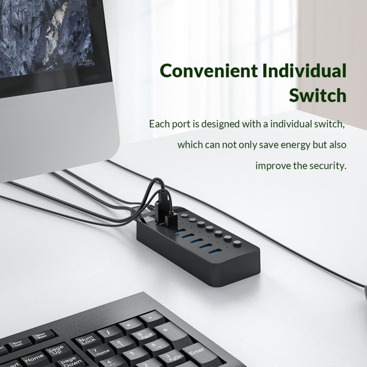ORICO CT2U3-13AB Strisce in plastica 13 porte HUB USB 3.0 con interruttori individuali, AU Plug, EU Plug, UK Plug, US Plug