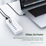 ORICO CT2U3-13AB Strisce in plastica 13 porte HUB USB 3.0 con interruttori individuali, AU Plug, EU Plug, UK Plug, US Plug