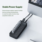 ORICO CT2U3-13AB Strisce in plastica 13 porte HUB USB 3.0 con interruttori individuali, AU Plug, EU Plug, UK Plug, US Plug