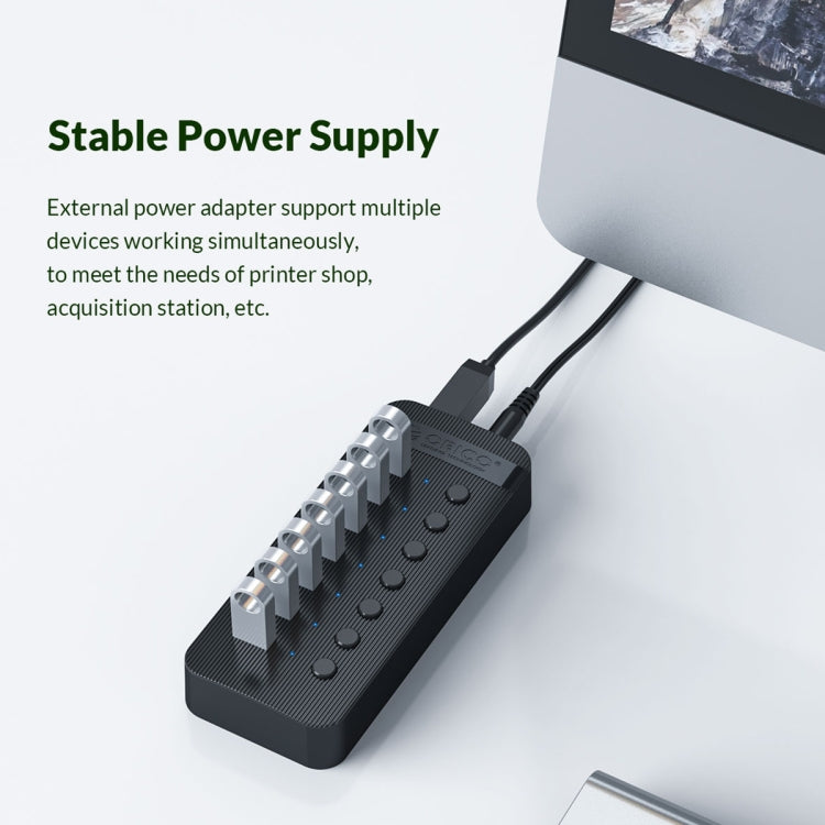 ORICO CT2U3-13AB Strisce in plastica 13 porte HUB USB 3.0 con interruttori individuali, AU Plug, EU Plug, UK Plug, US Plug