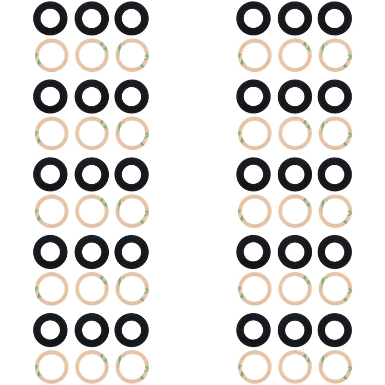 10pcs Rear Camera Lens, For Samsung Galaxy M54 SM-M546B, For Samsung Galaxy M14 SM-M146B, For Samsung Galaxy A24 4G SM-A245F, For Samsung Galaxy F04 SM-E045F, For Samsung Galaxy A14 SM-A145F, For Samsung Galaxy M04 SM-M045F