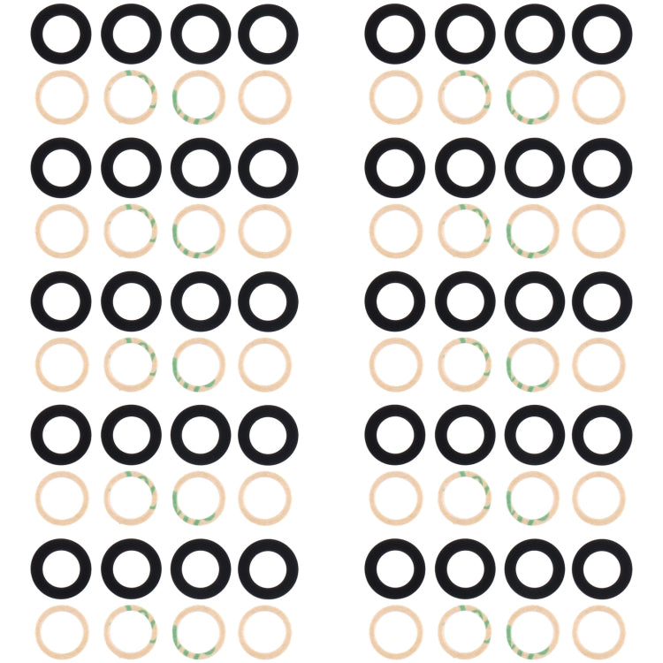 10pcs Rear Camera Lens, For Samsung Galaxy M54 SM-M546B, For Samsung Galaxy M14 SM-M146B, For Samsung Galaxy A24 4G SM-A245F, For Samsung Galaxy F04 SM-E045F, For Samsung Galaxy A14 SM-A145F, For Samsung Galaxy M04 SM-M045F