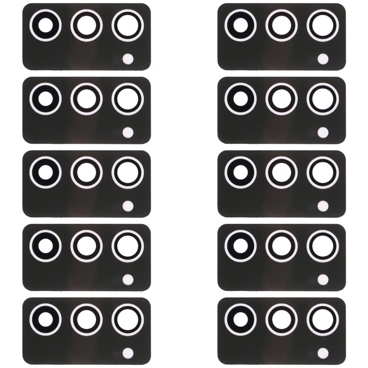 10pcs Rear Camera Lens, For Samsung Galaxy M54 SM-M546B, For Samsung Galaxy M14 SM-M146B, For Samsung Galaxy A24 4G SM-A245F, For Samsung Galaxy F04 SM-E045F, For Samsung Galaxy A14 SM-A145F, For Samsung Galaxy M04 SM-M045F
