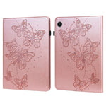 Custodia per tablet in pelle con chiusura orizzontale con motivo a farfalla in rilievo, For Samsung Galaxy Tab A11+ / A9+, For Samsung Galaxy Tab A11 / A9, For Samsung Galaxy Tab S9