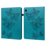 Custodia per tablet in pelle con chiusura orizzontale con motivo a farfalla in rilievo, For Samsung Galaxy Tab A11+ / A9+, For Samsung Galaxy Tab A11 / A9, For Samsung Galaxy Tab S9