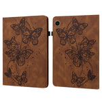 Custodia per tablet in pelle con chiusura orizzontale con motivo a farfalla in rilievo, For Samsung Galaxy Tab A11+ / A9+, For Samsung Galaxy Tab A11 / A9, For Samsung Galaxy Tab S9