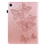 Custodia per tablet in pelle con chiusura orizzontale con motivo a farfalla in rilievo, For Samsung Galaxy Tab A11+ / A9+, For Samsung Galaxy Tab A11 / A9, For Samsung Galaxy Tab S9