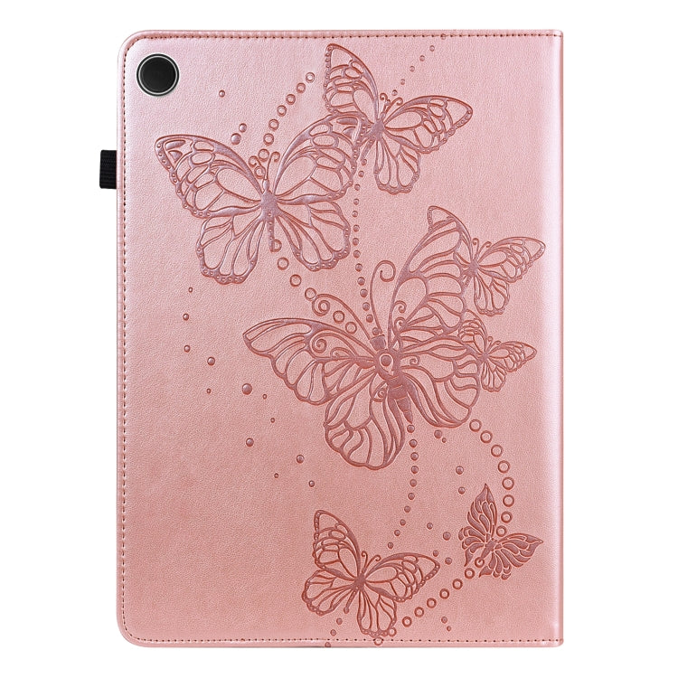 Custodia per tablet in pelle con chiusura orizzontale con motivo a farfalla in rilievo, For Samsung Galaxy Tab A11+ / A9+, For Samsung Galaxy Tab A11 / A9, For Samsung Galaxy Tab S9