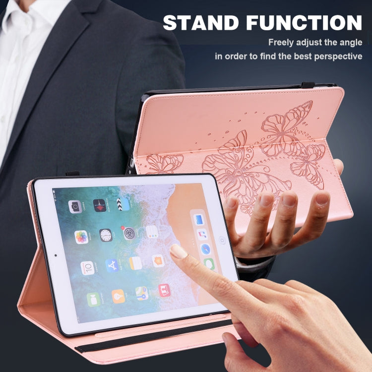 Custodia per tablet in pelle con chiusura orizzontale con motivo a farfalla in rilievo, For Samsung Galaxy Tab A11+ / A9+, For Samsung Galaxy Tab A11 / A9, For Samsung Galaxy Tab S9