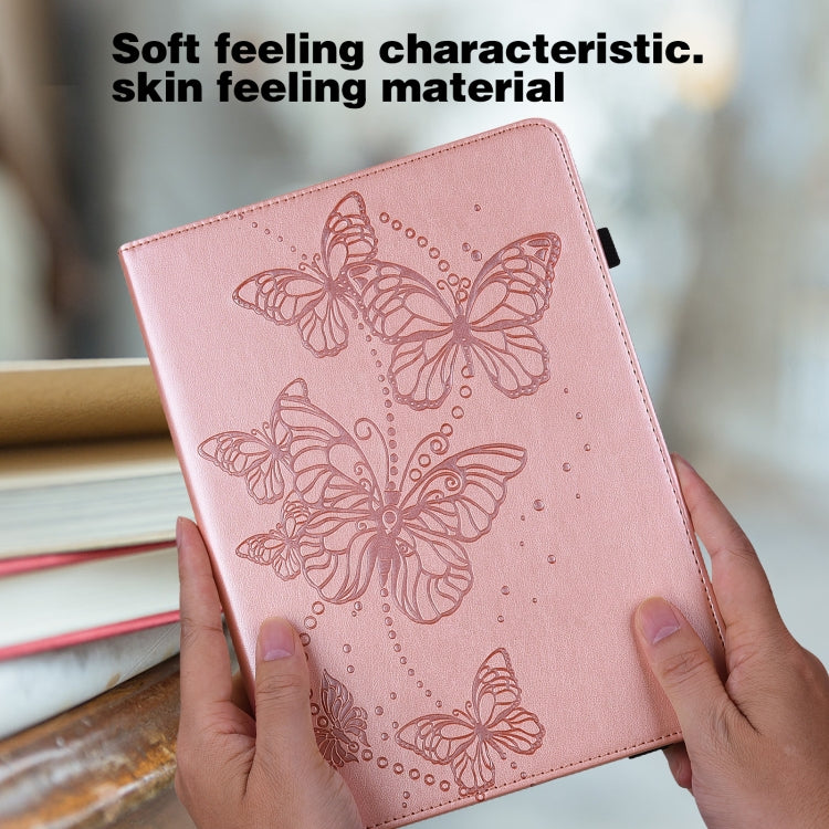 Custodia per tablet in pelle con chiusura orizzontale con motivo a farfalla in rilievo, For Samsung Galaxy Tab A11+ / A9+, For Samsung Galaxy Tab A11 / A9, For Samsung Galaxy Tab S9