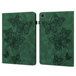 Custodia per tablet in pelle con chiusura orizzontale con motivo a farfalla in rilievo, For Samsung Galaxy Tab A11+ / A9+, For Samsung Galaxy Tab A11 / A9, For Samsung Galaxy Tab S9