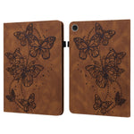 Custodia per tablet in pelle con chiusura orizzontale con motivo a farfalla in rilievo, For Samsung Galaxy Tab A11+ / A9+, For Samsung Galaxy Tab A11 / A9, For Samsung Galaxy Tab S9