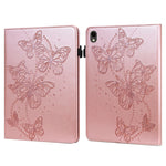 Custodia per tablet in pelle con chiusura orizzontale con motivo a farfalla in rilievo, For Samsung Galaxy Tab A11+ / A9+, For Samsung Galaxy Tab A11 / A9, For Samsung Galaxy Tab S9