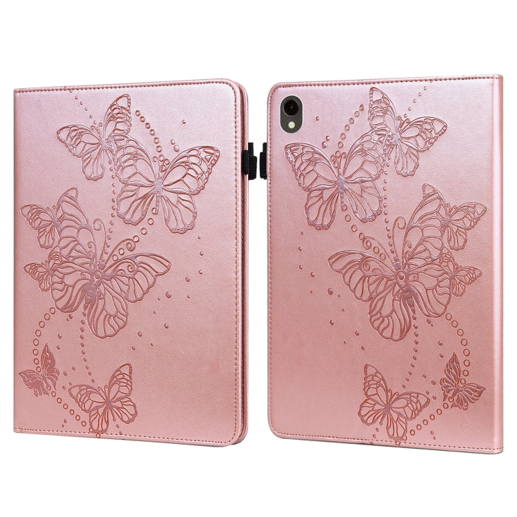 Custodia per tablet in pelle con chiusura orizzontale con motivo a farfalla in rilievo, For Samsung Galaxy Tab A11+ / A9+, For Samsung Galaxy Tab A11 / A9, For Samsung Galaxy Tab S9
