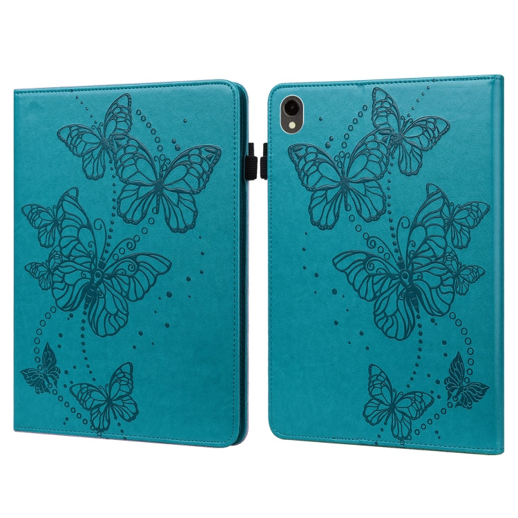 Custodia per tablet in pelle con chiusura orizzontale con motivo a farfalla in rilievo, For Samsung Galaxy Tab A11+ / A9+, For Samsung Galaxy Tab A11 / A9, For Samsung Galaxy Tab S9
