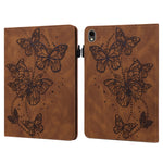 Custodia per tablet in pelle con chiusura orizzontale con motivo a farfalla in rilievo, For Samsung Galaxy Tab A11+ / A9+, For Samsung Galaxy Tab A11 / A9, For Samsung Galaxy Tab S9
