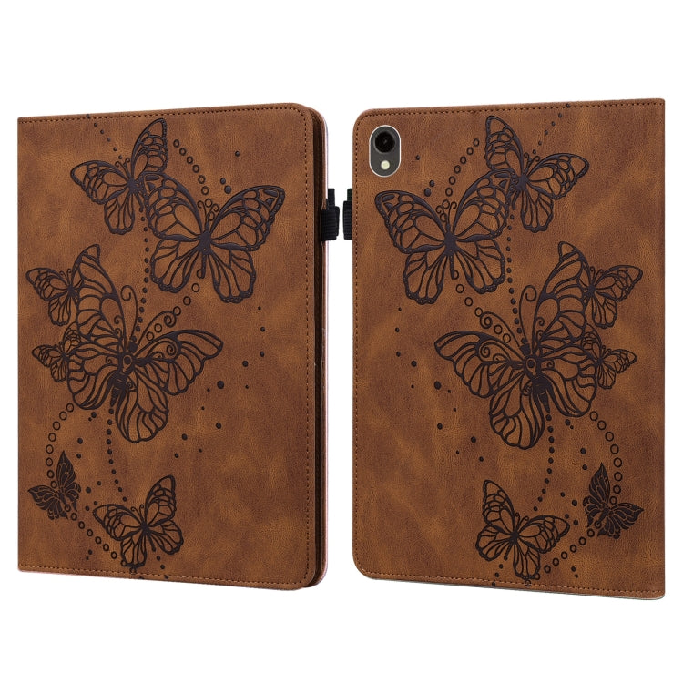Custodia per tablet in pelle con chiusura orizzontale con motivo a farfalla in rilievo, For Samsung Galaxy Tab A11+ / A9+, For Samsung Galaxy Tab A11 / A9, For Samsung Galaxy Tab S9