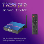 Smart TV Box Android 12.0 TX98 Pro 4K Ultra HD con telecomando, Allwinner H618 Quad-Core, 2GB+16GB, 4GB+32GB, 4GB+64GB