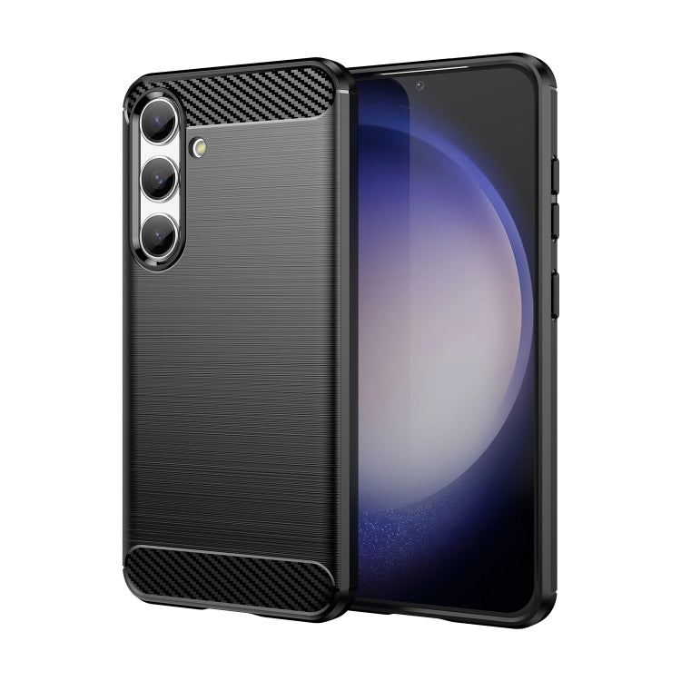 Custodia per telefono in TPU in fibra di carbonio con trama spazzolata, For Samsung Galaxy S24 Ultra 5G, For Samsung Galaxy S24+ 5G, For Samsung Galaxy S24 5G, For Samsung Galaxy A15 4G, For Samsung Galaxy A05s, For Samsung Galaxy A25 5G