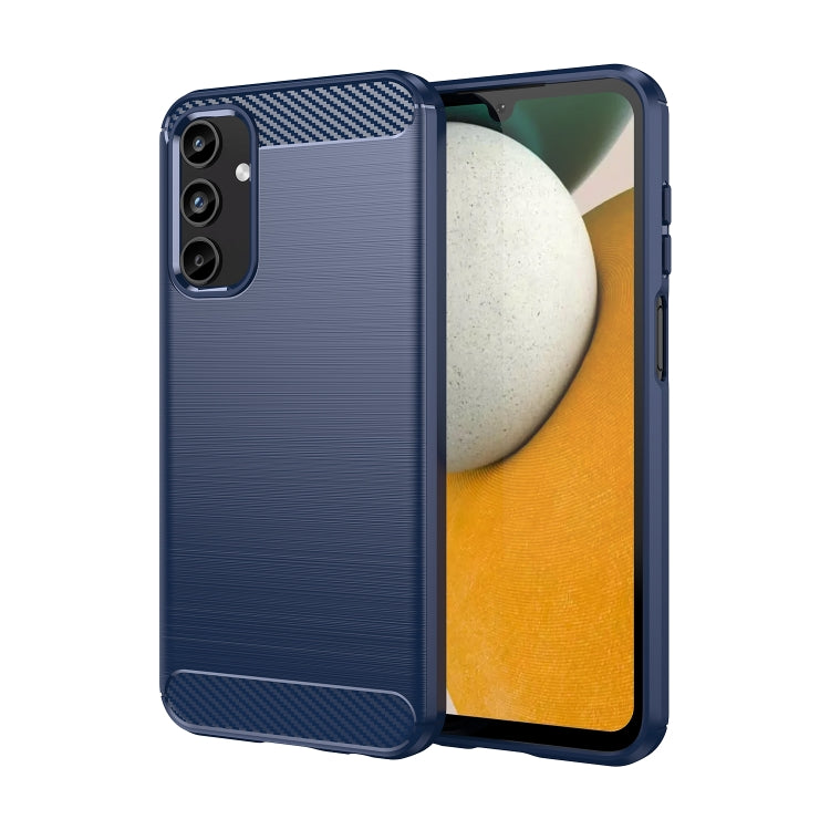 Custodia per telefono in TPU in fibra di carbonio con trama spazzolata, For Samsung Galaxy M55, For Samsung Galaxy M14 4G, For Samsung Galaxy M15, For Samsung Galaxy F15, For Samsung Galaxy M44 5G, For Samsung Galaxy A15 5G, For Samsung Galaxy A55     ...