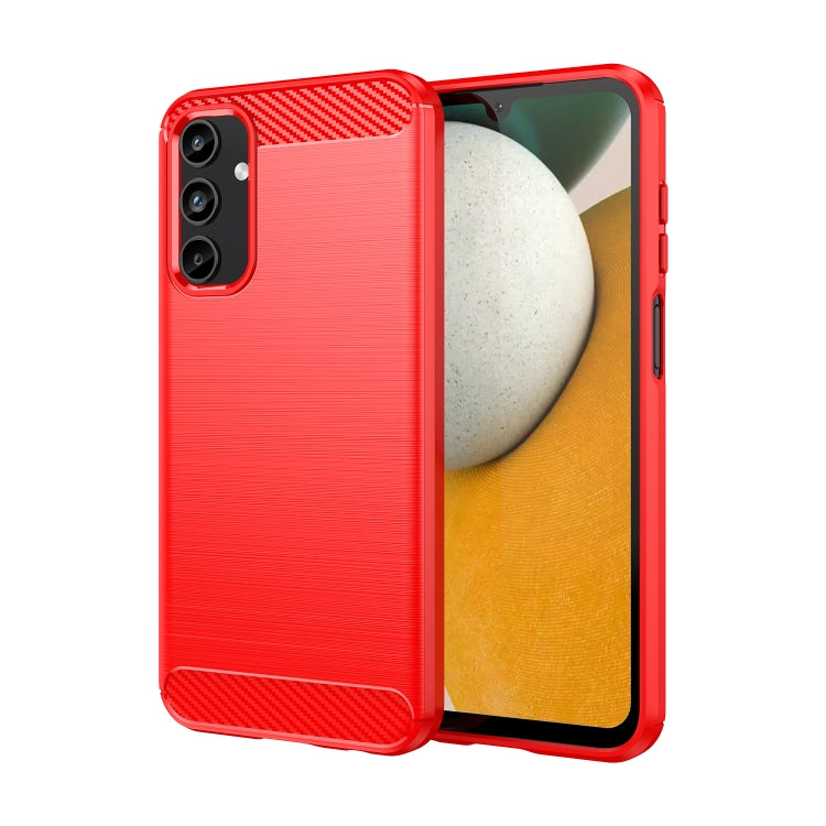 Custodia per telefono in TPU in fibra di carbonio con trama spazzolata, For Samsung Galaxy M55, For Samsung Galaxy M14 4G, For Samsung Galaxy M15, For Samsung Galaxy F15, For Samsung Galaxy M44 5G, For Samsung Galaxy A15 5G, For Samsung Galaxy A55     ...