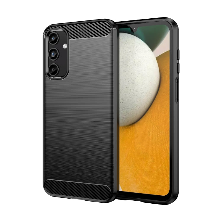 Custodia per telefono in TPU in fibra di carbonio con trama spazzolata, For Samsung Galaxy M55, For Samsung Galaxy M14 4G, For Samsung Galaxy M15, For Samsung Galaxy F15, For Samsung Galaxy M44 5G, For Samsung Galaxy A15 5G, For Samsung Galaxy A55     ...