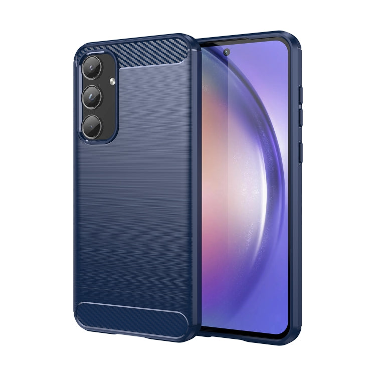 Custodia per telefono in TPU in fibra di carbonio con trama spazzolata, For Samsung Galaxy M55, For Samsung Galaxy M14 4G, For Samsung Galaxy M15, For Samsung Galaxy F15, For Samsung Galaxy M44 5G, For Samsung Galaxy A15 5G, For Samsung Galaxy A55     ...