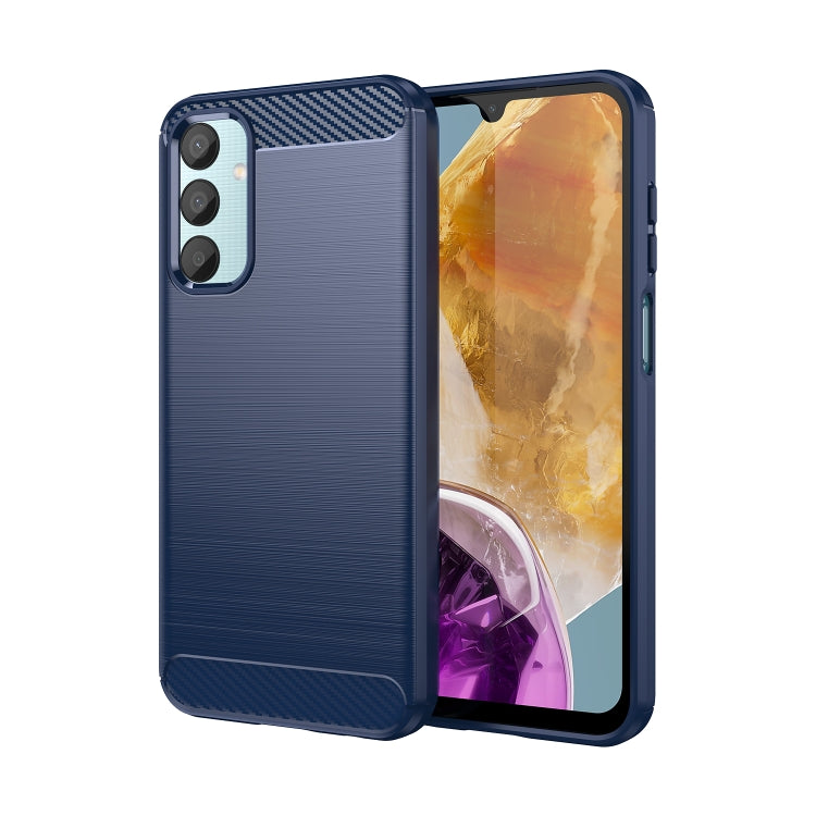 Custodia per telefono in TPU in fibra di carbonio con trama spazzolata, For Samsung Galaxy M55, For Samsung Galaxy M14 4G, For Samsung Galaxy M15, For Samsung Galaxy F15, For Samsung Galaxy M44 5G, For Samsung Galaxy A15 5G, For Samsung Galaxy A55     ...
