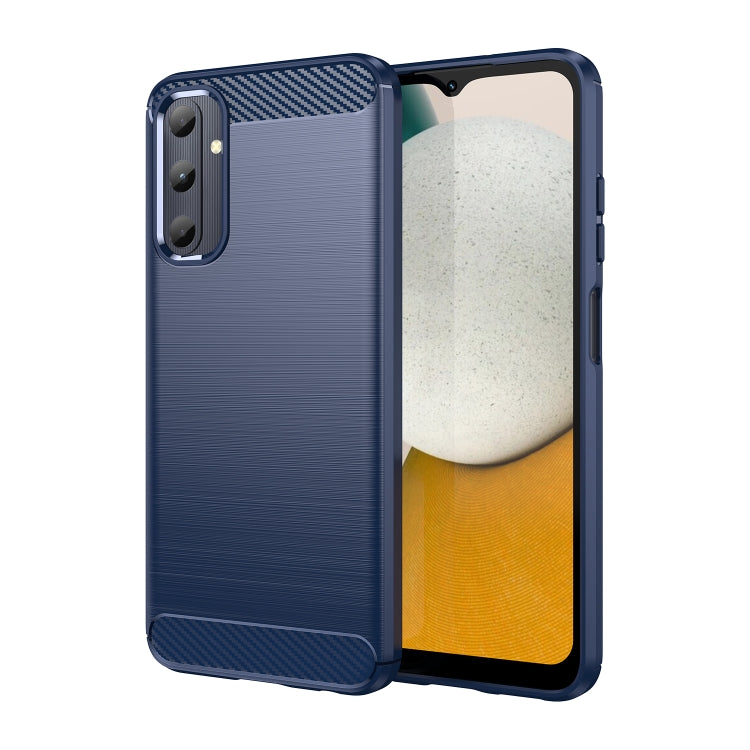 Custodia per telefono in TPU in fibra di carbonio con trama spazzolata, For Samsung Galaxy M55, For Samsung Galaxy M14 4G, For Samsung Galaxy M15, For Samsung Galaxy F15, For Samsung Galaxy M44 5G, For Samsung Galaxy A15 5G, For Samsung Galaxy A55     ...