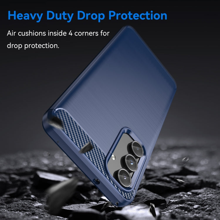 Custodia per telefono in TPU in fibra di carbonio con trama spazzolata, For Samsung Galaxy M55, For Samsung Galaxy M14 4G, For Samsung Galaxy M15, For Samsung Galaxy F15, For Samsung Galaxy M44 5G, For Samsung Galaxy A15 5G, For Samsung Galaxy A55     ...