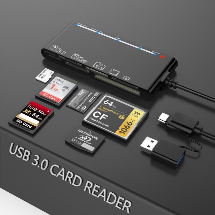 Lettore schede USB 3.0 Type-C 7 in 1 CF XD MS SD TF