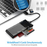 Lettore schede USB 3.0 Type-C 7 in 1 CF XD MS SD TF