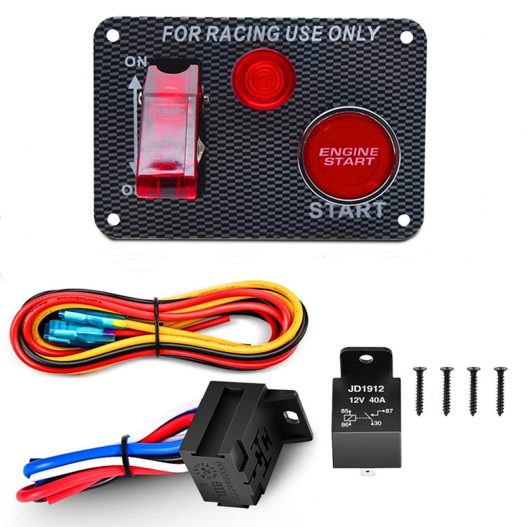 Pannello interruttori di accensione per auto da corsa 12V con interruttore, pulsante di avvio motore e cablaggio relè, 5 in 1, 4 in 1, 2 in 1