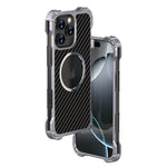 Custodia protettiva per telefono in metallo cavo R-JUST RJ51, For iPhone 16 Pro Max, For iPhone 16 Pro, For iPhone 16 Plus, For iPhone 16, For iPhone 15 Pro Max, For iPhone 15 Pro, For iPhone 15 Plus, For iPhone 15