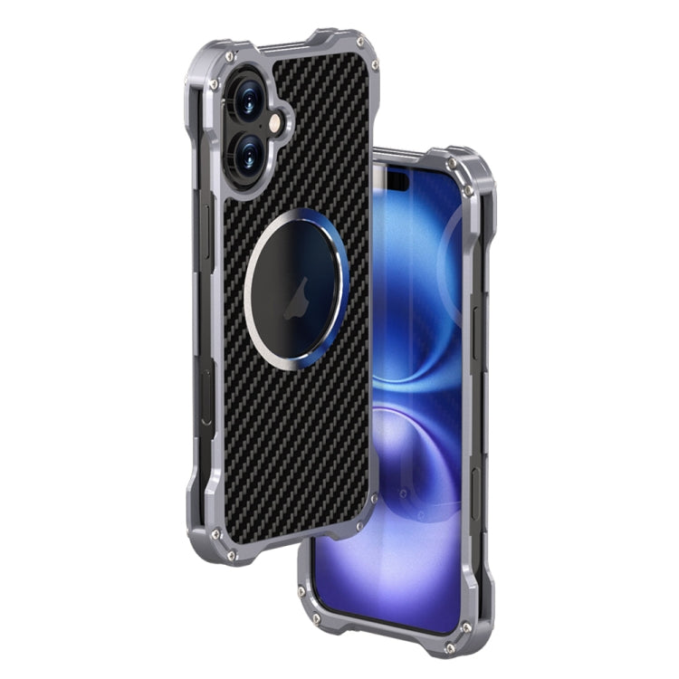 Custodia protettiva per telefono in metallo cavo R-JUST RJ51, For iPhone 16 Pro Max, For iPhone 16 Pro, For iPhone 16 Plus, For iPhone 16, For iPhone 15 Pro Max, For iPhone 15 Pro, For iPhone 15 Plus, For iPhone 15