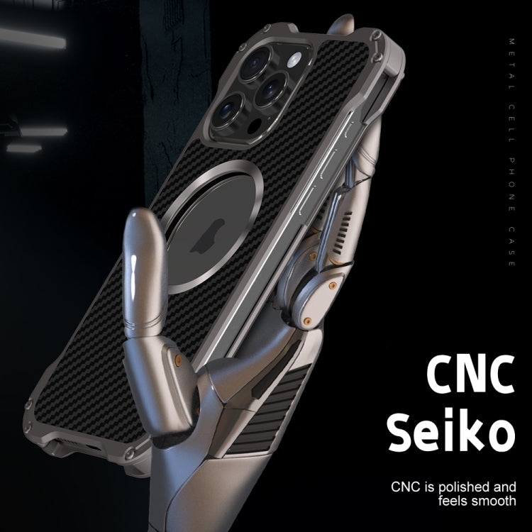Custodia protettiva per telefono in metallo cavo R-JUST RJ51, For iPhone 16 Pro Max, For iPhone 16 Pro, For iPhone 16 Plus, For iPhone 16, For iPhone 15 Pro Max, For iPhone 15 Pro, For iPhone 15 Plus, For iPhone 15