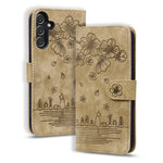 Custodia per telefono in pelle goffrata con gatto Sakura Cartoon, For Samsung Galaxy A05s