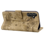 Custodia per telefono in pelle goffrata con gatto Sakura Cartoon, For Samsung Galaxy A05s