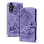 Custodia per telefono in pelle goffrata con gatto Sakura Cartoon, For Samsung Galaxy A05s