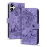 Custodia per telefono in pelle goffrata con gatto Sakura Cartoon, For Samsung Galaxy A55 5G, For Samsung Galaxy A35 5G, For Samsung Galaxy A15, For Samsung Galaxy A05
