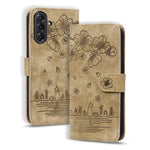 Custodia per telefono in pelle goffrata con gatto Sakura Cartoon, For Samsung Galaxy A57 5G, For Samsung Galaxy A37 5G, For Samsung Galaxy A56 / A36, For Samsung Galaxy A26 / A16 5G