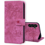 Custodia per telefono in pelle goffrata con gatto Sakura Cartoon, For Samsung Galaxy A57 5G, For Samsung Galaxy A37 5G, For Samsung Galaxy A56 / A36, For Samsung Galaxy A26 / A16 5G