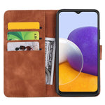 Custodia per telefono doppia piega in pelle di vitello con stampa mandala in rilievo, For Samsung Galaxy A35 5G, For Samsung Galaxy A15