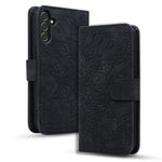 Custodia per telefono doppia piega in pelle di vitello con stampa mandala in rilievo, For Samsung Galaxy A57 5G, For Samsung Galaxy A37 5G, For Samsung Galaxy A36 / A56, For Samsung Galaxy A55 5G