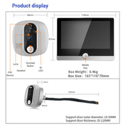 ESCAM C85 1080P 4.3 pollici Smart WIFI spioncino digitale supporta PIR grandangolare, visione notturna e foto Dingdong, C85