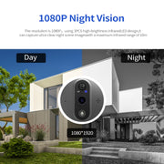 ESCAM C85 1080P 4.3 pollici Smart WIFI spioncino digitale supporta PIR grandangolare, visione notturna e foto Dingdong, C85