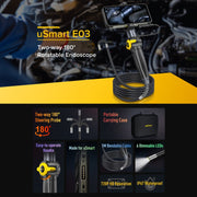 Endoscopio ruotabile Ulefone uSmart E03 IP67 impermeabile per Armor 24 / 21 / 19 / 18T / Armor Pad, uSmart E03