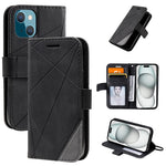 Custodia portafoglio in pelle per iPhone 15 Plus